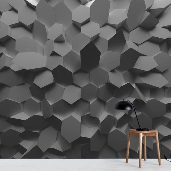 

wallpapers custom 3d abstract modern removable for living room black diamond brick self adhesive mural walls papers home decor