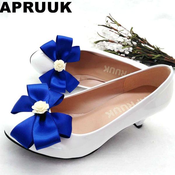 

dress shoes diamond blue butterfly-knot wedding brides handmade sweet satin color bowtie party pumps, Black