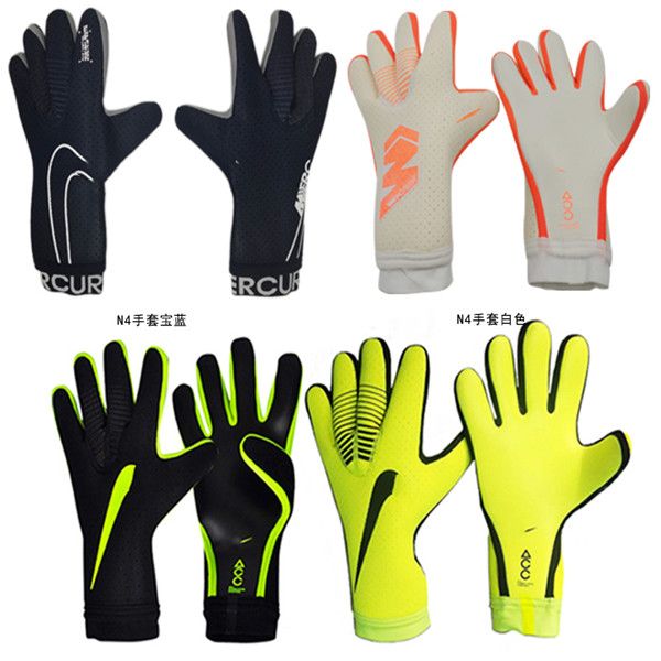 

size 8 9 10 brand goalkeeper gloves mercurial touch elite latex soccer goalie luvas guantes, Black