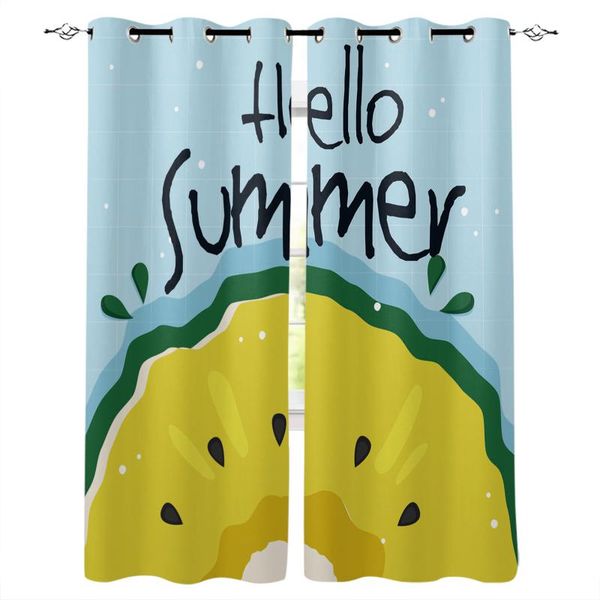

curtain & drapes summer fruit pineapple curtains living room bedroom home decoration kids window