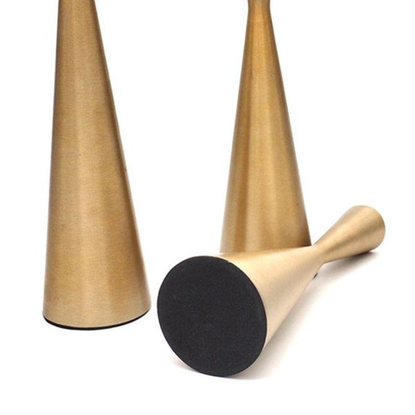 

candle holders taper set of 3 - brass finished tall candlesticks