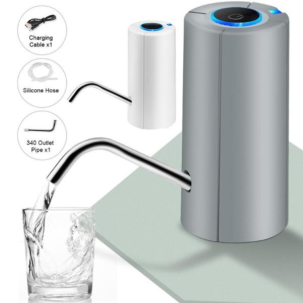 

automatic electric water pump button dispenser usb charging drinking switch smart wireless bottle treatment appliance