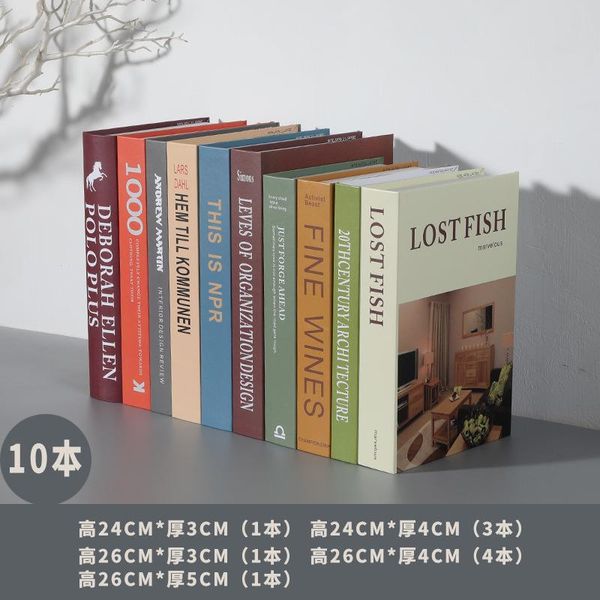 

decorative objects & figurines 10pcs fake books openable home decoration book box stylish and beautiful deskcan be customized storage
