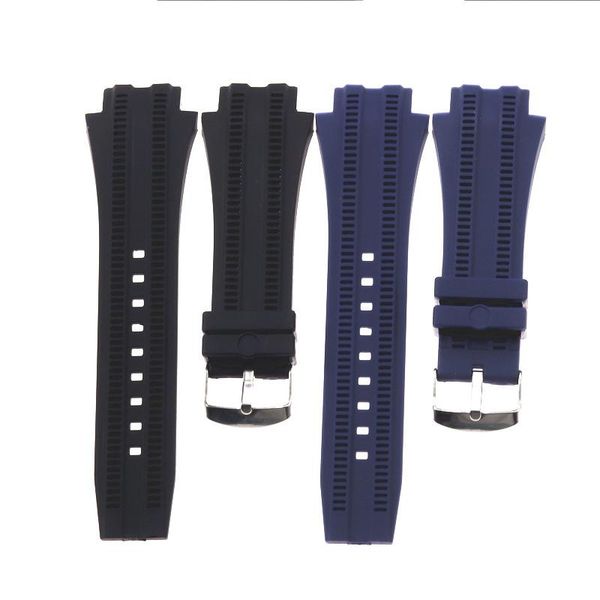 

watch bands accessories waterproof strap suitable for time-saving sports version soft silicone rubber head 22mm men's belt, Black;brown