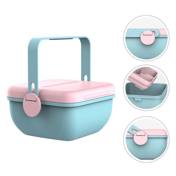 

dinnerware sets 1pc creative bento box case heat preservation (blue)
