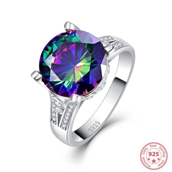 

sterling silver natural amethyst rings for women pierscionki ringen bague argent 925 jewelry bizuteria females cluster, Golden;silver