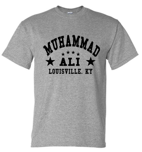 

muhammad ali boxing cassius clay training gym t-shirt, White;black