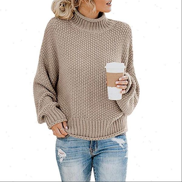 

womens sweaters pullovers knitted turtleneck sweater women autumn winter fashion clothes large size long sleeve loose casual female, White;black