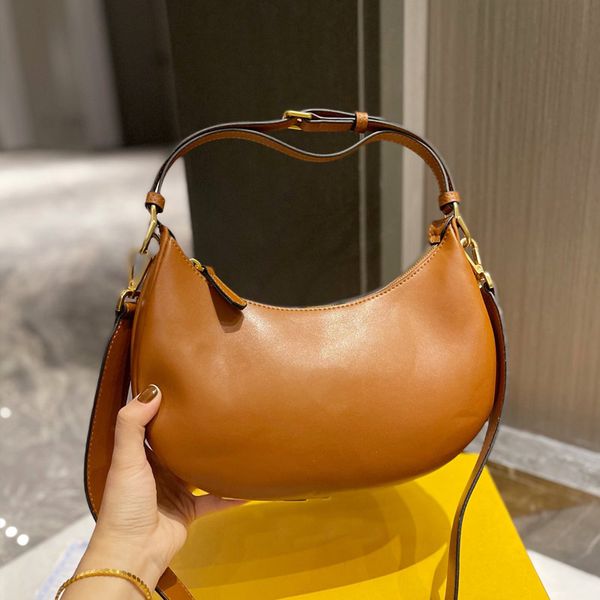 

underarm bag crescent moon handbag crossbdoy bags women genuine leather handbags fashion wallet wide shoulder strap bottom hardware adjustab