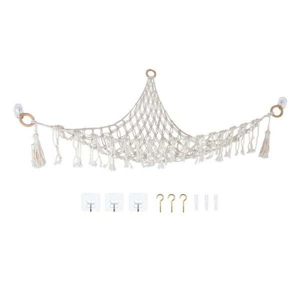 

storage bags with hooks net hanging gift wall bedroom plush animal corner mesh children room stretchy soft home toy hammock