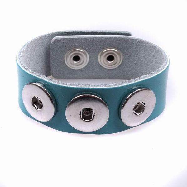 

classic europe fashion new button real leather bracelet jewelry for men brand party alloy metal women bangle, Golden;silver