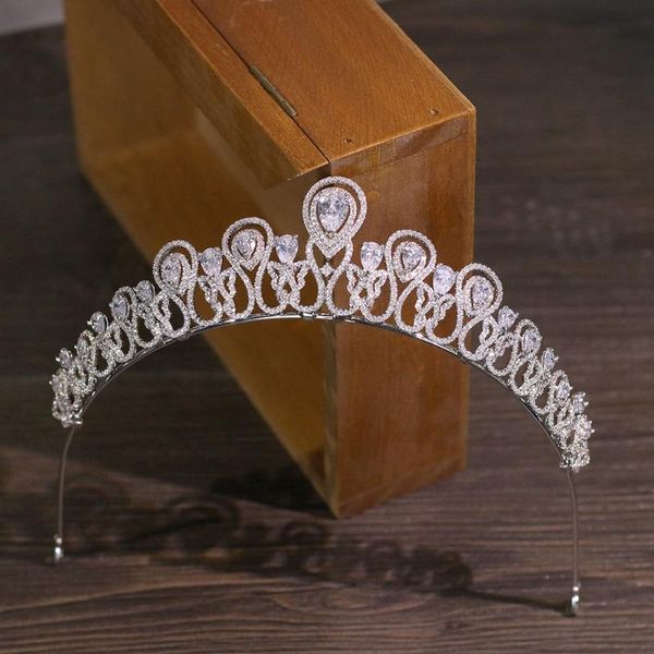 

hair clips & barrettes silver color rhinestone crown and tiara wedding jewelry accessories for women bridal headpiece c040, Golden;silver