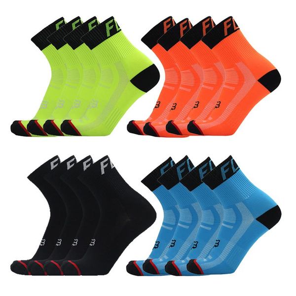 

sports socks 4 pairs summer running walking cycling outdoor bicycle non-slip, Black