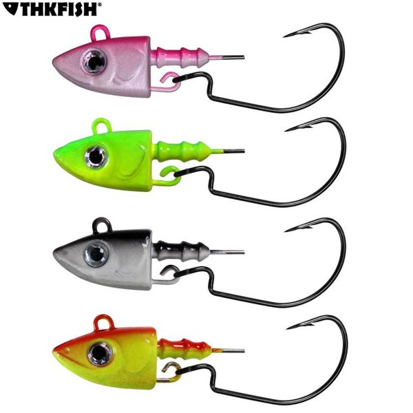 

thkfish leaded jig head fishing hook 10g 12g 25g jigging crank soft worm accessories hooks