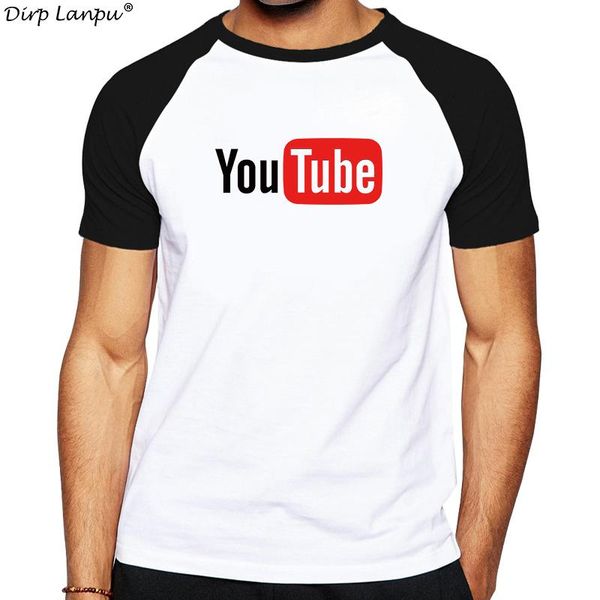 

men's t-shirts 2021 summer funny t-shirt youtube printed cotton you and women's brand shirt harajuku top, White;black