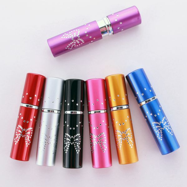 5 ml Parfümflasche Tragbare Mini-Aluminium-Nachfüllflaschen Spray Leere Make-up-Behälter mit Zerstäuber für Reisende Partybevorzugung RRA4456