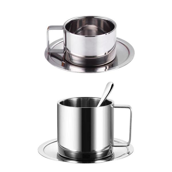 

mugs set of cups coffee services creative arabic cup for tea stainless steel latte breakfast mug home beer