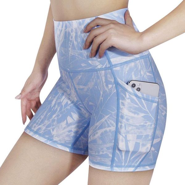 

printed seamless yoga shorts high waist with pockets fitness hip lifting athletic short leggings korte broek a50 outfit