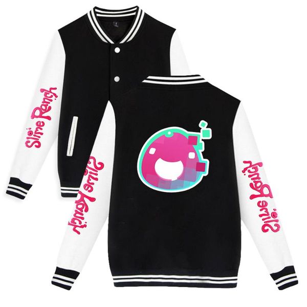 

men's jackets slime rancher tracksuit baseball jacket sweatshirt women harajuku streetwear simulation game fashion clothes, Black;brown
