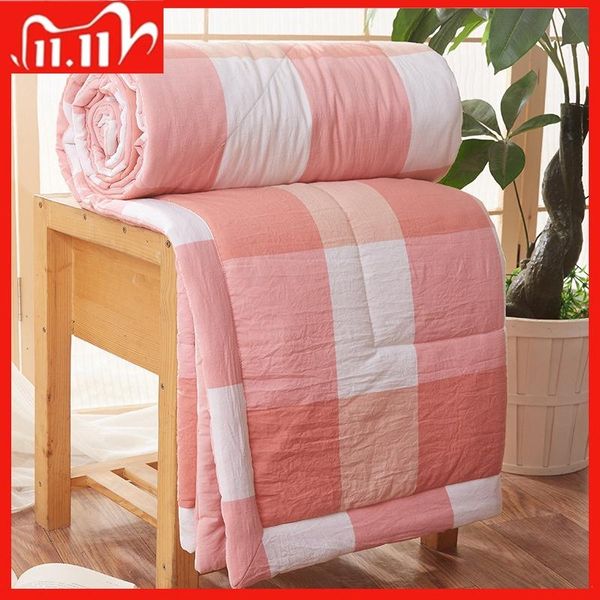 

winter throw quilt soft breathable fleece blanket for bed travel airplane stripe cover bedspread comforters & sets