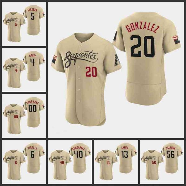 

arizona's diamondbacks men women youth #13 nick ahmed 40 madison bumgarner 4 ketel marte 51 randy johnson custom gold connect authentic, Black