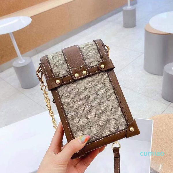 

chain crossbody bag retro phone bag women calfskin envelope bag classic ladies shoulder flip purse quality coin wallet