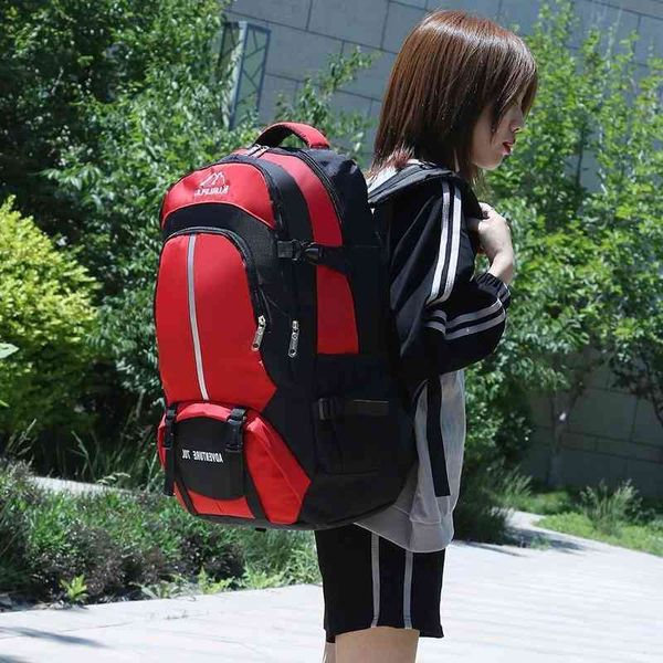 

new outdoor backpack women's travel waterproof men's fashion hiking bag 70l large capacity