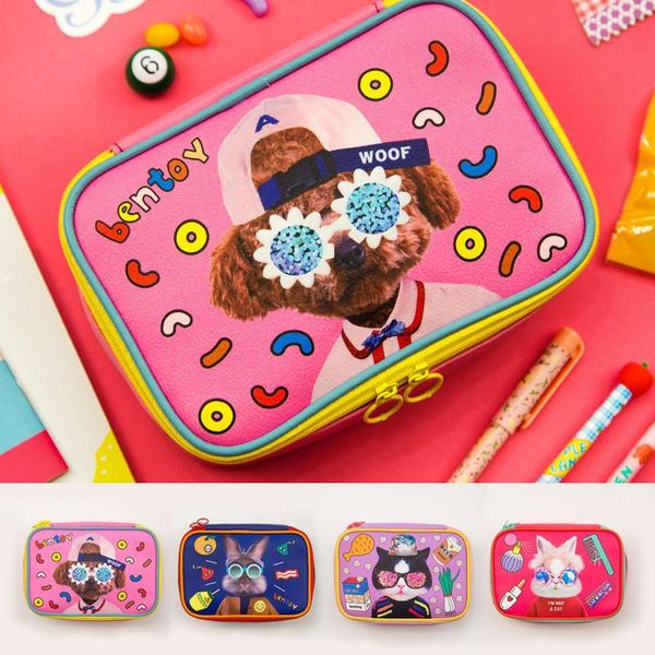 

bentoy cartoon print cosmetics bag kawaii large capacity makeup for women toiletries organizer case storage cosmetic bags & cases