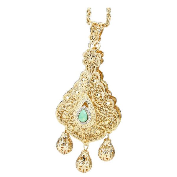 

pendant necklaces sunspicems gold color dubai bijoux women necklace sweater chain morocco ethnic bride wedding jewelry bridesmaid gift, Silver