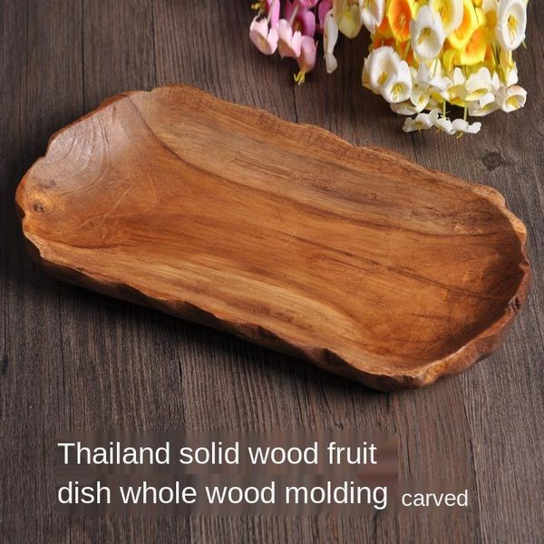 

dishes & plates thai teak fruit plate special creative solid wood candy cake snack dry package