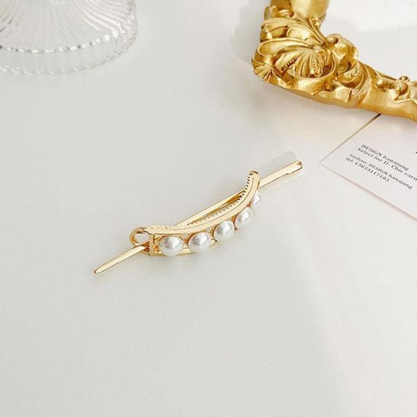 

hair clips & barrettes handmade metal pearl hairpin gold color long fashion girls gifts accessories for wome z8x8, Golden;silver