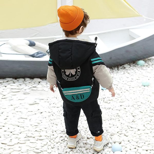 

small boy's winter padded jacket children's cotton jackets coat, Blue;gray