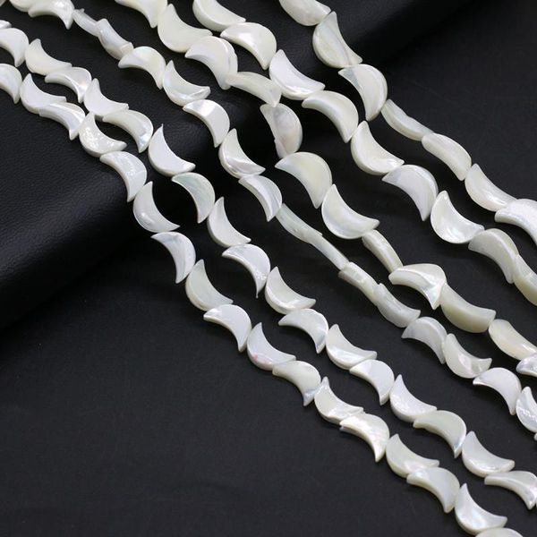 

other natural freshwater white shell beads moon shaped loose exquisite beaded for jewelry making diy bracelet necklace accessories