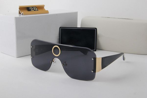 

luxury summer sunglasses man woman fashion uv protection big connection lens frameless goggle beach sun glasses design uv400 8 color, White;black