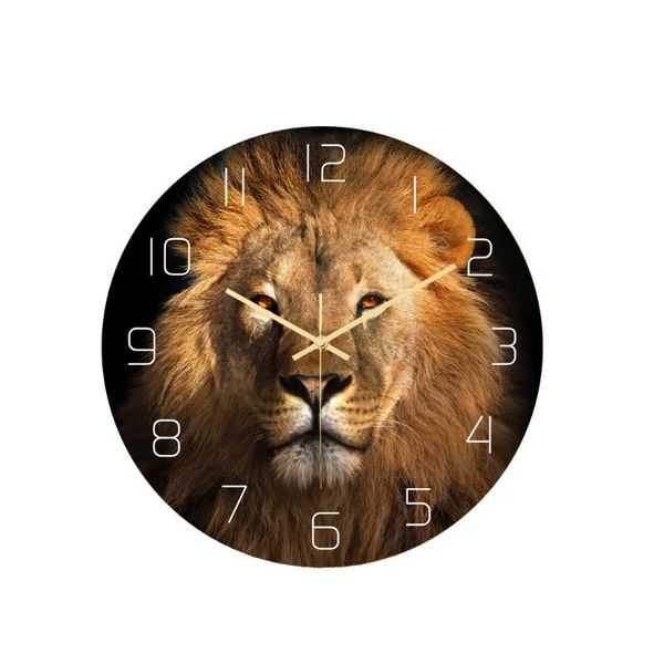 

wall clocks home decor silent lion clock creative modern design fashion digital
