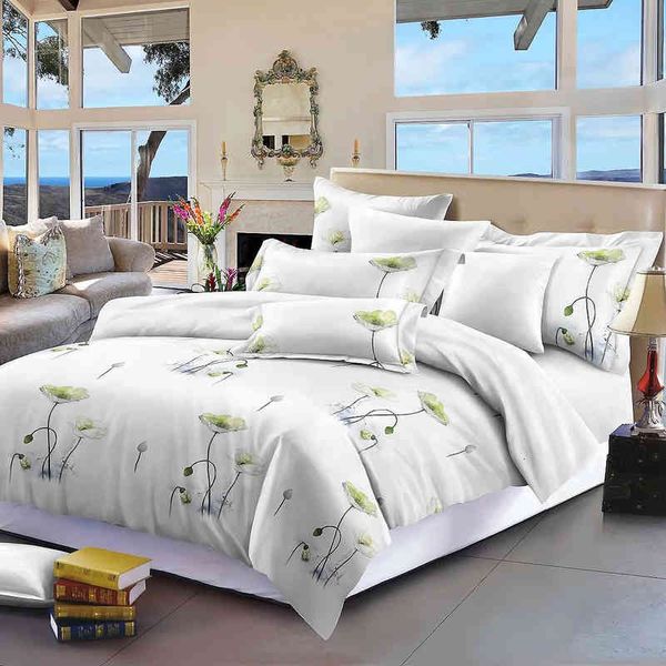 

five star & b el bedding cotton reactive printing white four piece set