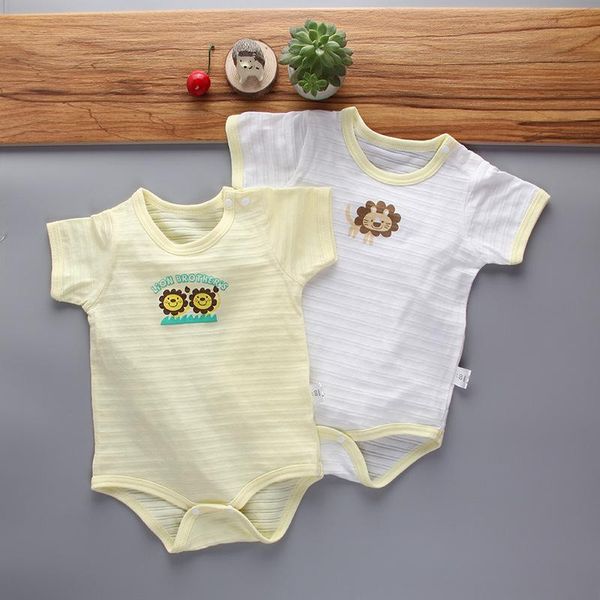 

summer baby clothes 2pcs/lots born boy&girl rompers cotton toddler jumpsuits short sleeve infant, Blue