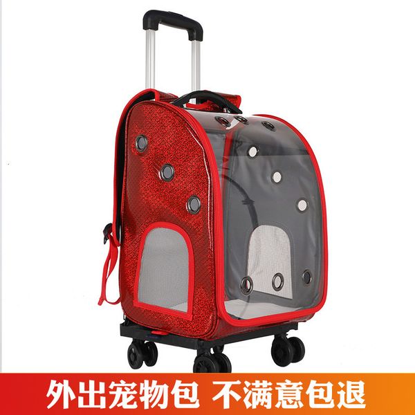 

breathable cat trolley cart go out in summer backpack carrying case with large capacity pet dog