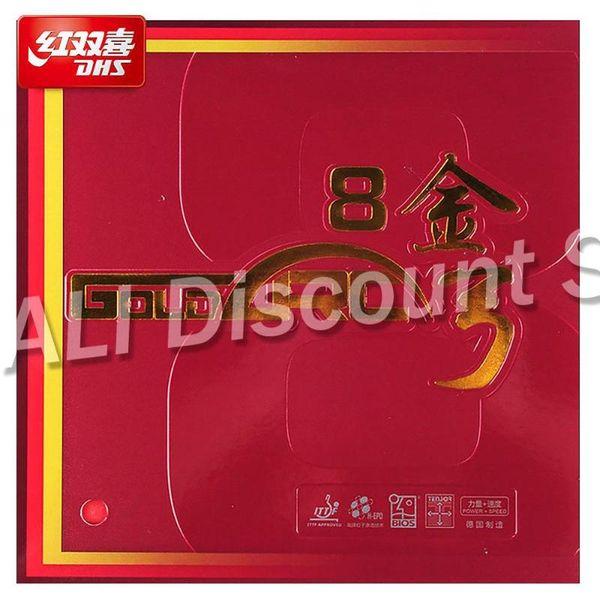 

original dhs goldarc 8 table tennis rubber pimples in pong germany with sponge ittf approved raquets