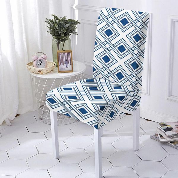 

universal size geometric chair cover seat nordic covers case for restaurant el party banquet