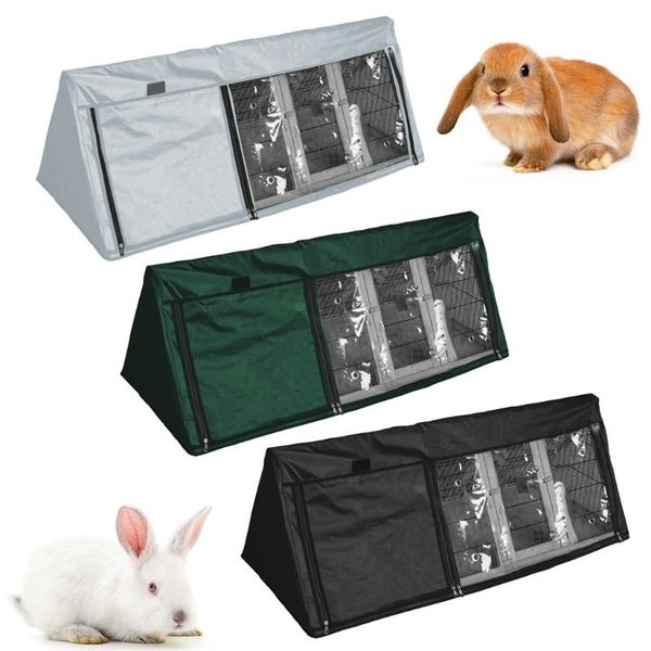 

triangle hutch cover outdoor waterproof rainday crate uv resistant windproof small animal cage dust supplies