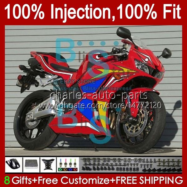 Einspritzverkleidungen für HONDA CBR600 CBR 600 CC RR F5 Rot blau gelb 13 14 15 16 17 18 19 20 57No.65 CBR600RR 2013 2014 2015 2016 2017 2018 2019 2020 CBR 600RR 600CC 13-20 Körper