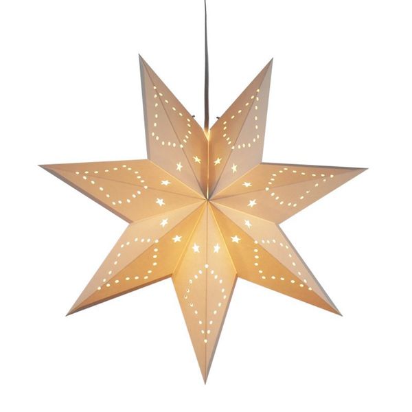 Decorazioni natalizie Star Party Light Window Grille Lanterna di carta Stelle Paralume Decorazione da appendere al giardino
