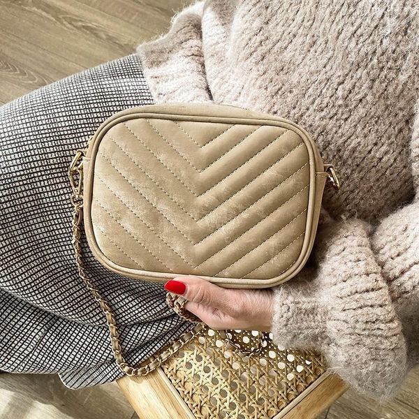 

velvet leather bag for women 2021 winter crossbody lady shoulder handbags and pruses women's solid color travel hand waist bags