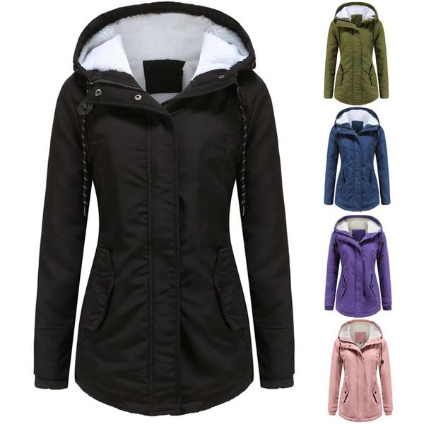 

women's jackets hooded winter coat thicken quilted puffer jacket warm parka fashion loose casual down female, Black;brown