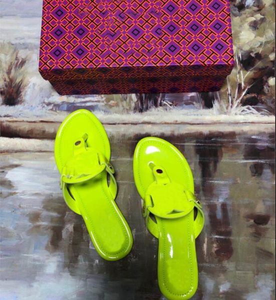 

women's flat slippers luxury designer sandals leather brand girls slide sandals casual flip-flops size 35-43 with box, Black