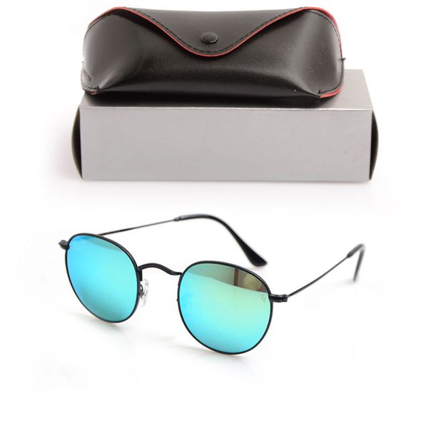 

womans round sunglasses glass lens luxury mens sun glasses uv protection men designer eyeglass rounds metal hinge fashion women spectacles w, White;black