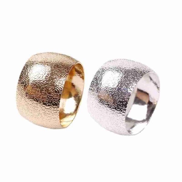 

napkin rings 4 pieces / set simple metal electroplating smooth button ring