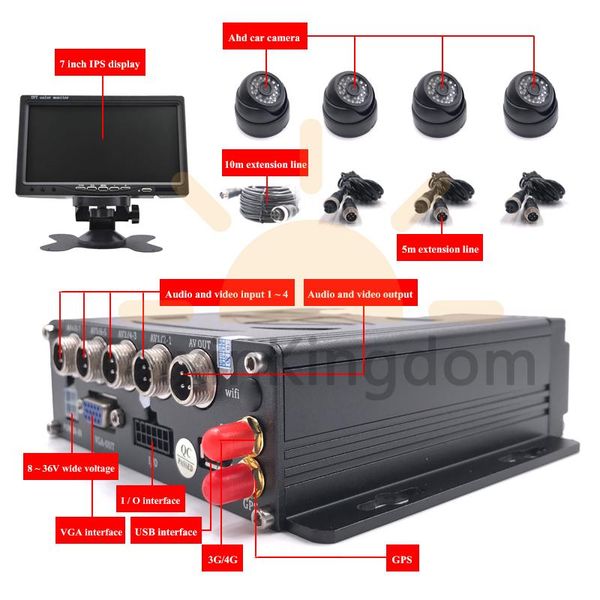 

/ 4g gps full set of star night vision vehicle monitoring h.264 video black box 4ch bus ahd 1080p package car dvr dvrs