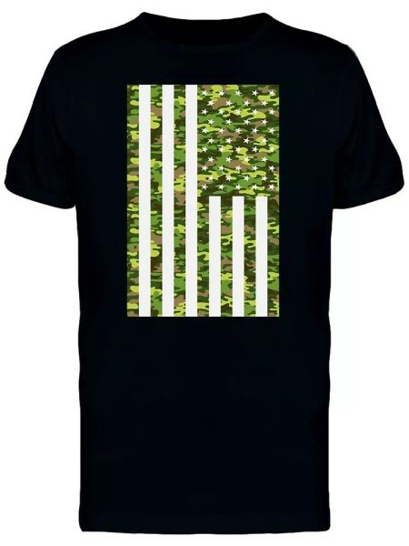 

American Camouflage Men's Tee -Image by Shutterstock, White;black